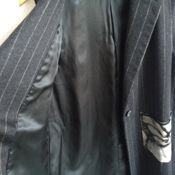 Rui Unique Medium Gray Long Vest Artsy Cool Pockets Pinstripe - Picture 5 of 15